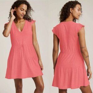 Beyond Yoga Featherweight Out & About Mini Dress Drawstring Waist Peach (Medium)